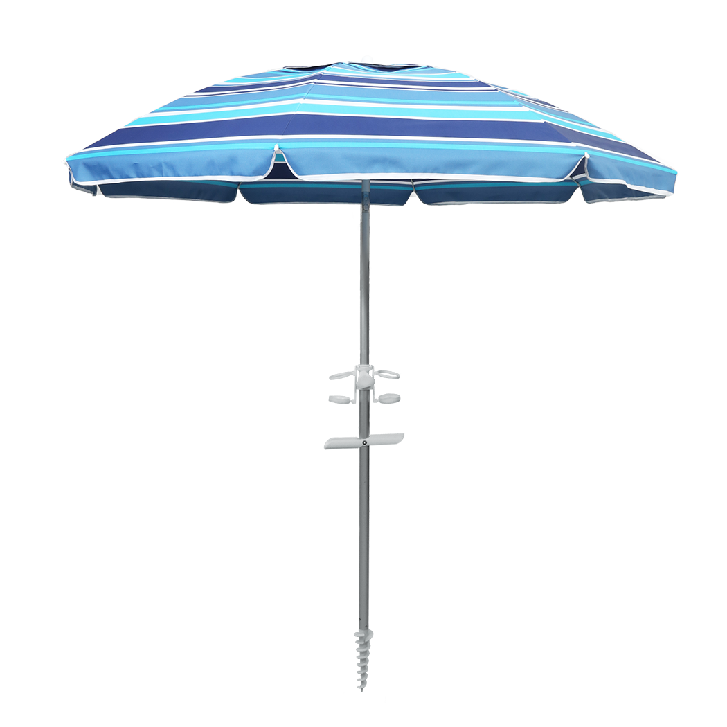 Mountview 2M Outdoor Beach Umbrellas Sand Blue