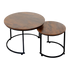 Levede Round Nesting Table Coffee Table Wood Side Table-2006732776480575496