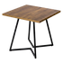 Levede Dining Table 80cm Square Dining Table 4 Seater Wood Top Black Metal-2100034939377553416