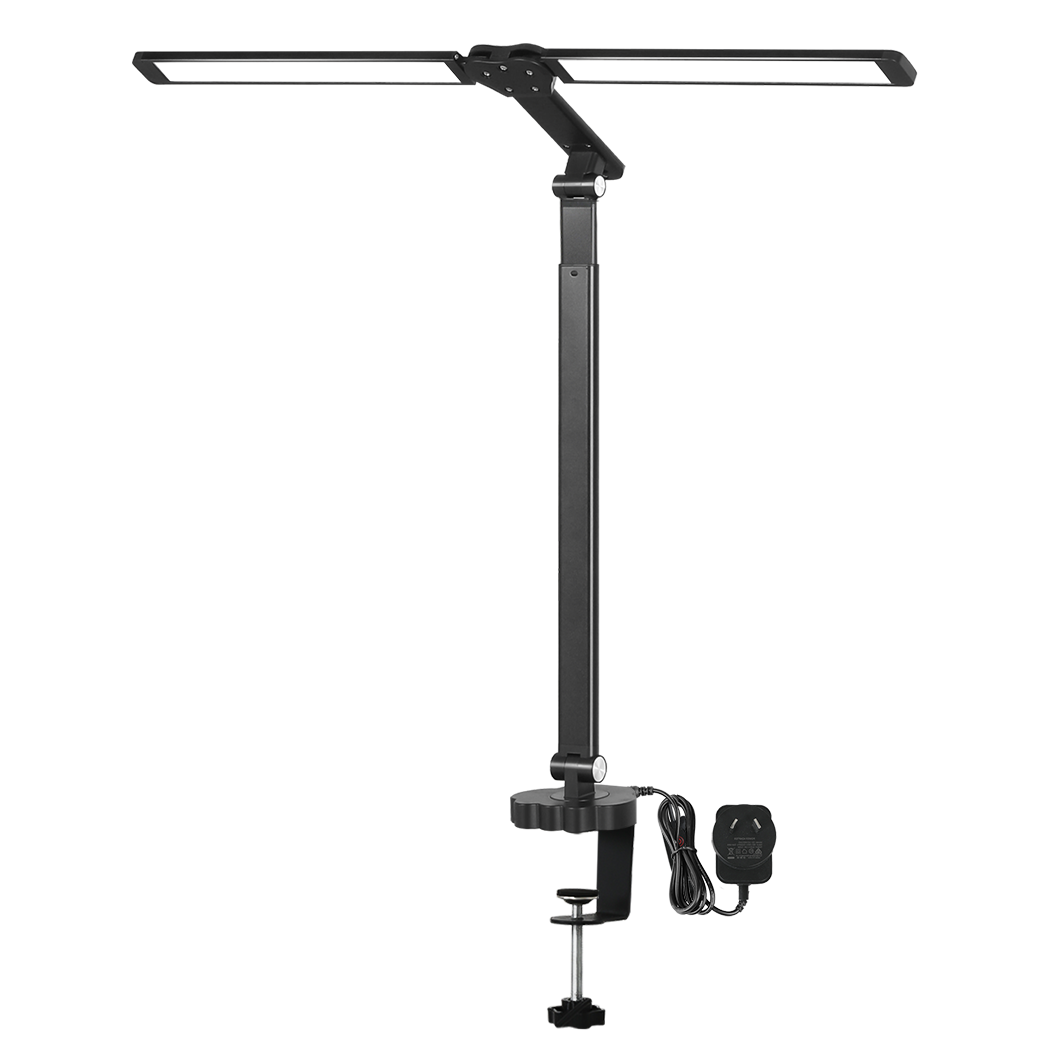 Emitto Double Head LED Desk Lamp Dimmable With Clamp-1919278357359497224