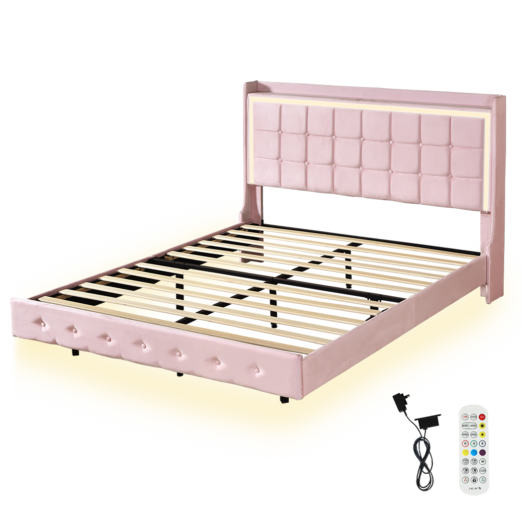 Levede Queen Floating Bed Frame-1942353645228134408