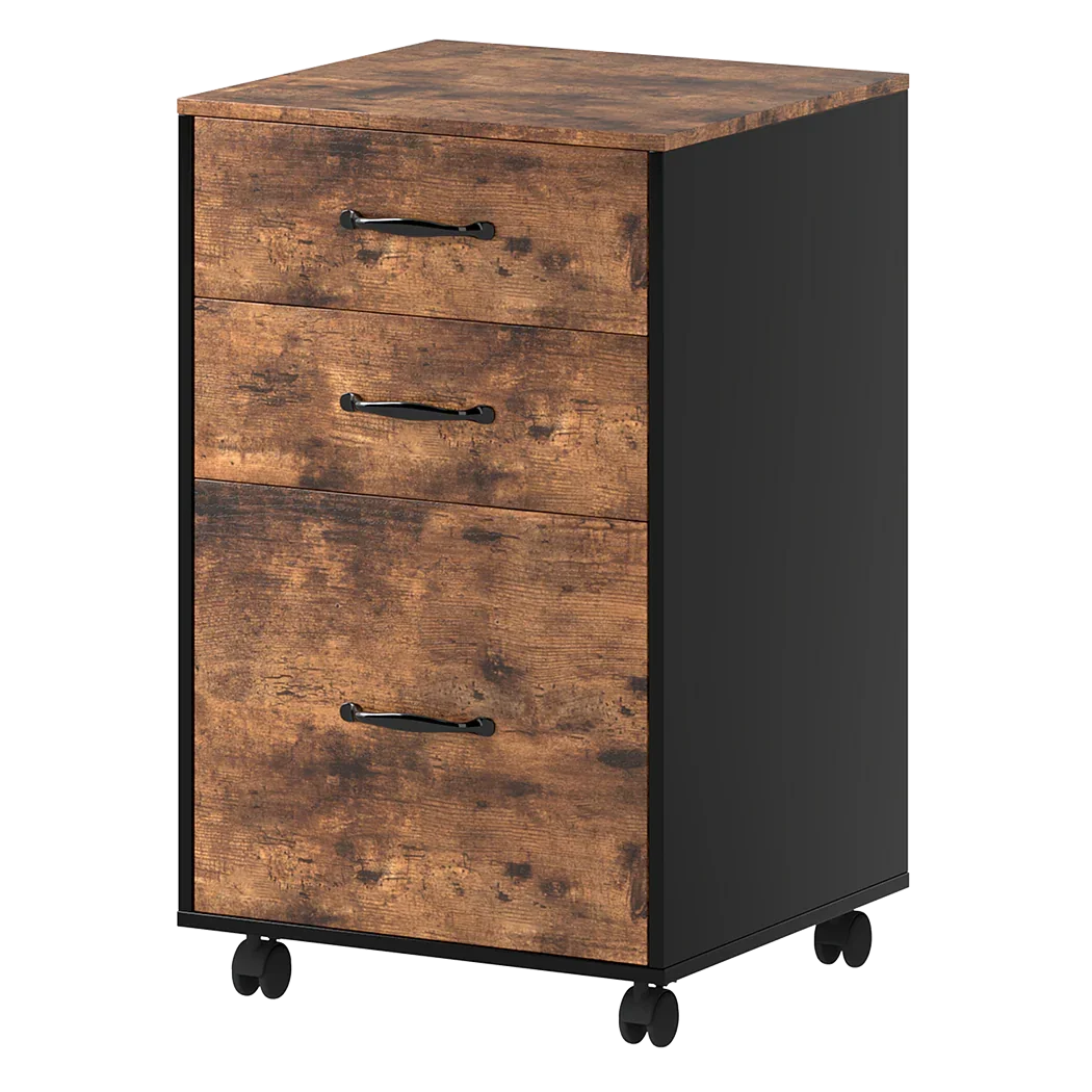 Levede 3-Drawer File Cabinet Mobile Filing Storage Cabinet Organiser Home Office-2050056775276826632