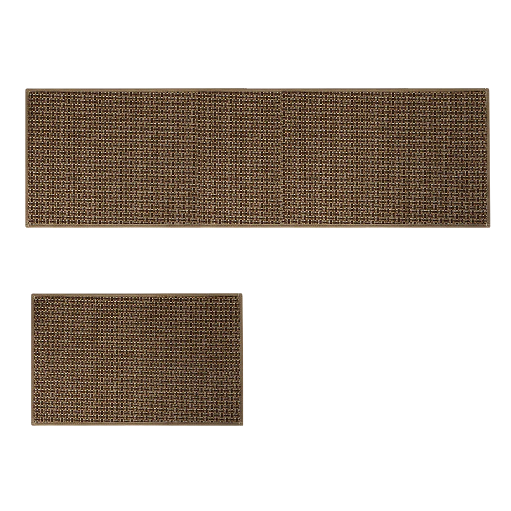Marlow Kitchen Rug 2PCS Woven Non Slip Absorbent Brown-2018816688908275720