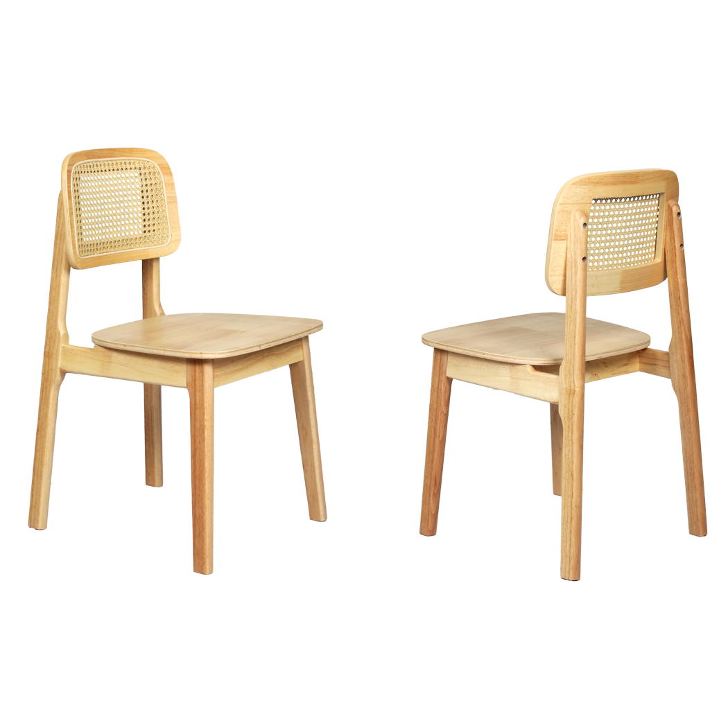 Levede 6x Rattan Dining Chair Wooden Kitchen Chair-2006733384067452936