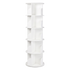 Levede Rotating Bookshelf 5 Tier Book Storage Space Saving Round Tower White-2109799589173989386