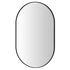 Yezi Oval Wall Mirror 70x50cm Black Frame Bathroom Wall Mounted Vanity Mirror-2050059009389629448