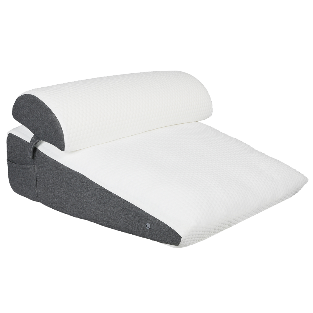 Dreamz Memory Foam Wedge Pillow Bed Back Neck Support Leg Raiser Cushion-2050056765076279304