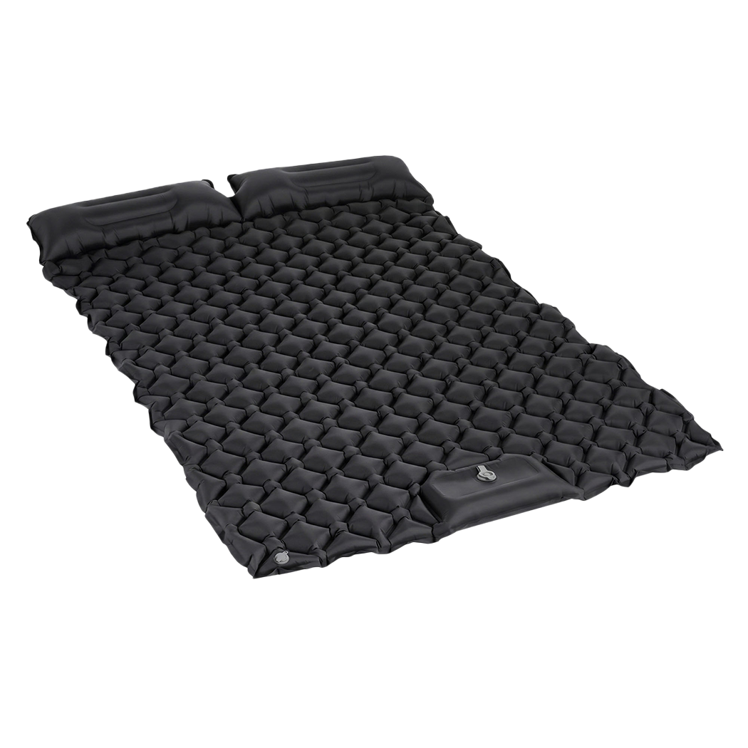 DreamZ Camping Mattress Sleeping Pad Inflation 40D Nylon TPU Camping Black-2100034976325177352