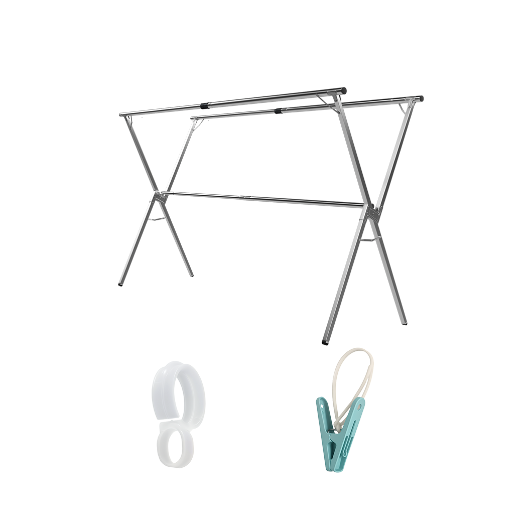 Levede Adjustable Clothes Drying Airer Foldable 150-240cm-1950769997722816520