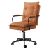 LEVEDE Ergonomic Office Chair Computer PU Brown-1910149778990305288