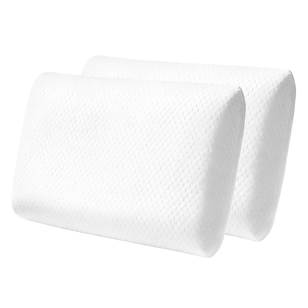 Dreamz Memory Foam Orthopaedic Pillow Neck Pain Side Stomach Back Sleeper 2 Pack-2050056763918651400