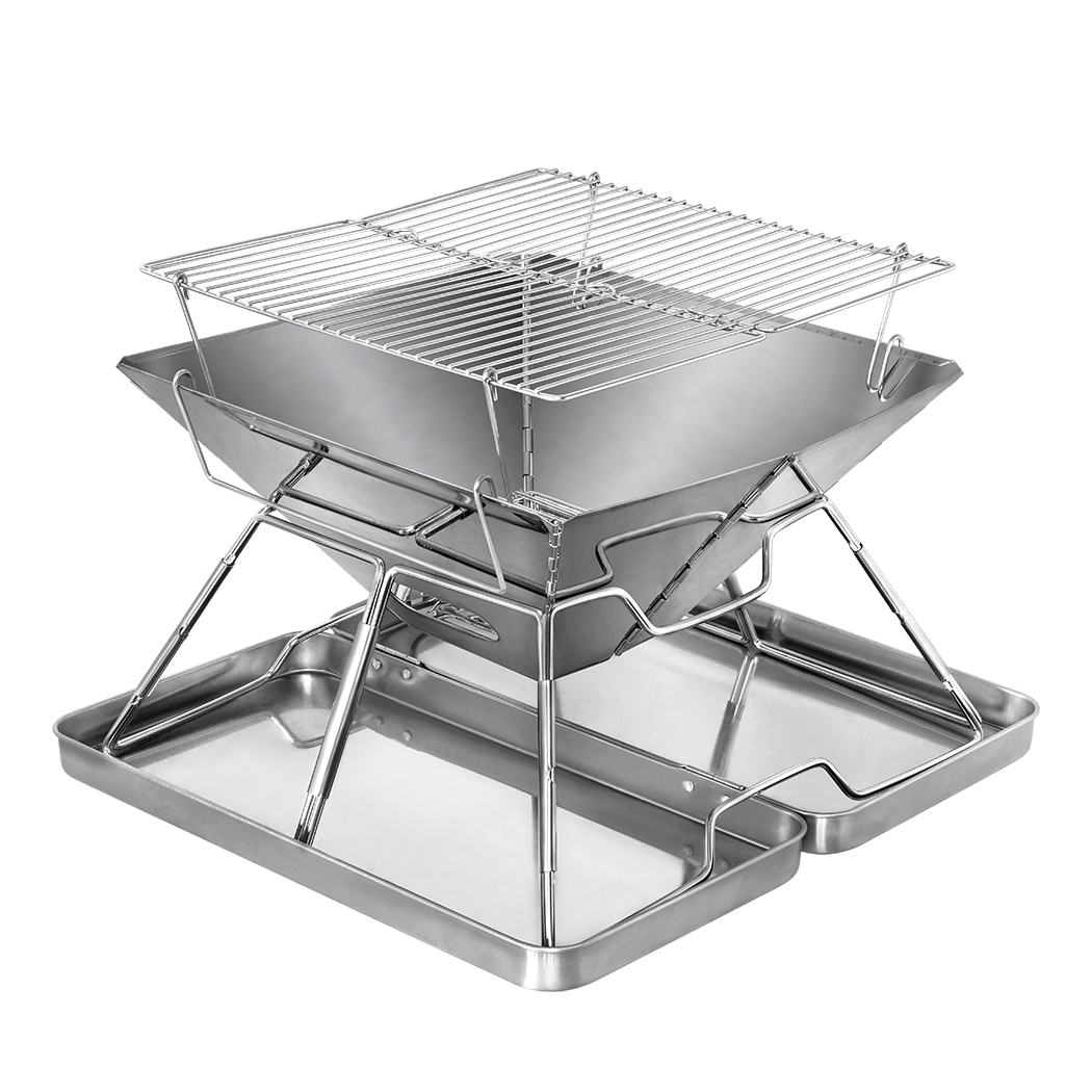 Levede Folding BBQ Portable Charcoal Grill 2-IN-1-1919892812770447368