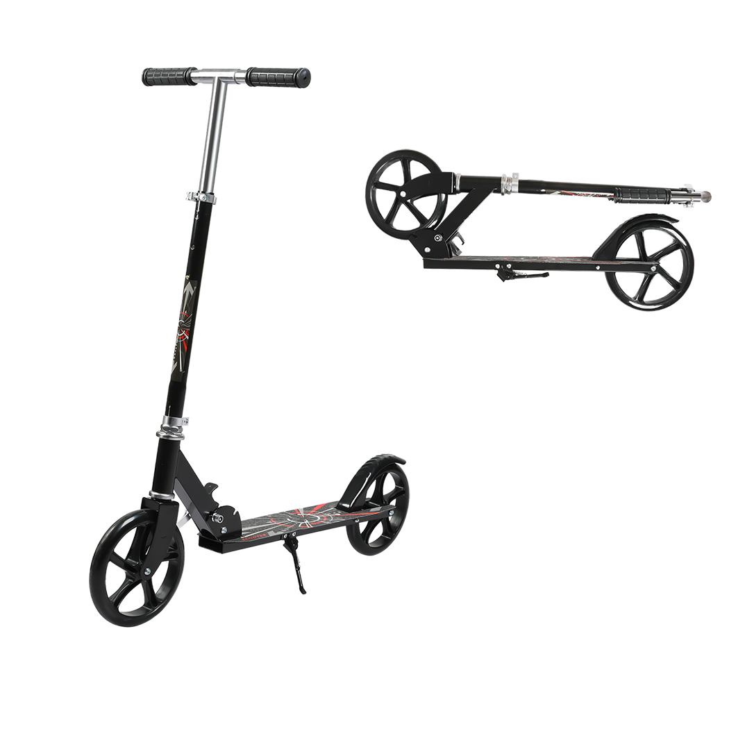 MONVELO Folding Scooter Dual Large Wheels Black-1950770003473207304