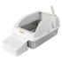 Pawz Stainless Steel Cat Litter Box Big Cats Kitten High Sided Easy Clean White-2050056766686892040