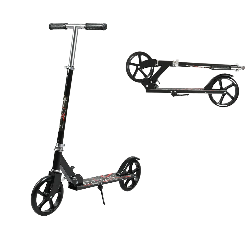 MONVELO Folding Scooter Dual Large Wheels Black-2029387212751245320