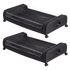 Levede 2x Under Bed Storage Containers for Shoe and Apparel Clear-Lidded Black-2072893558800650248