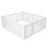 BoPeep Large Baby Playpen HDPE Safety Fence with 36 Suction Cups Indoor White-2100034971078103048