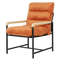 Levede Metal Framed Lounge Chair Velvet in Orange-2029387206002610184