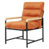 Levede Metal Framed Lounge Chair Velvet in Orange-2029387206002610184