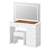 Levede Dressing Table LED Makeup Mirror Stool Set Vanity Desk 5 Storage Drawer-2050056769404801033