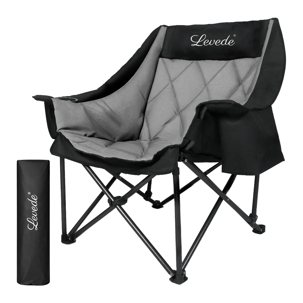 Levede Folding Camping Chair Extra Large Outdoor Portable Fishing Travel Seat-2050056782147096584