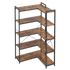 Levede Corner Bookshelf 5 Tier Bookcase L Shape Storage Shelf Display Rack Brown-2072893553419358217
