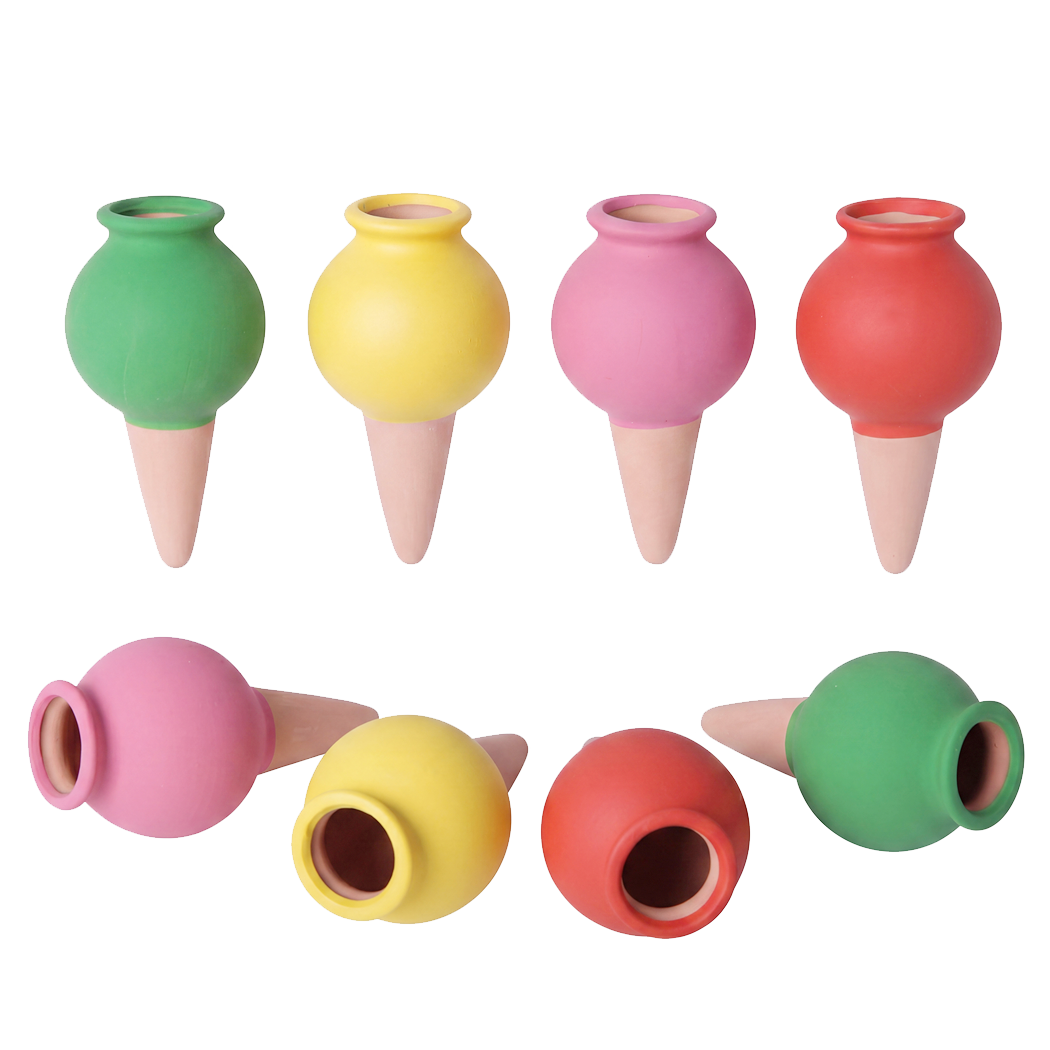 Toque 8 Pcs Self Watering Terracotta Garden Plant Spikes Drip Irrigation System-2072893580225155080