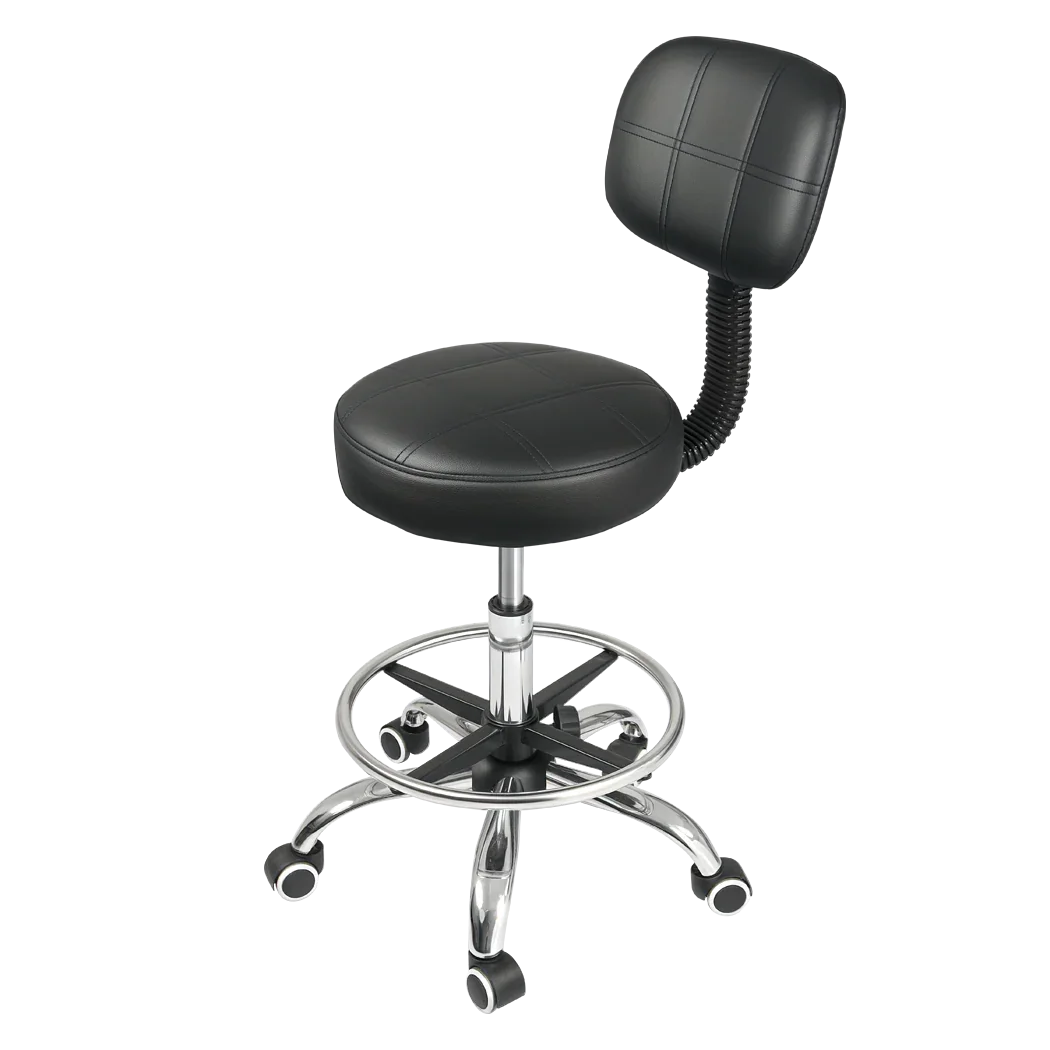 Levede Swivel Office Chair Low Back Round Rolling Stools Height Adjustable-2050056760663871496