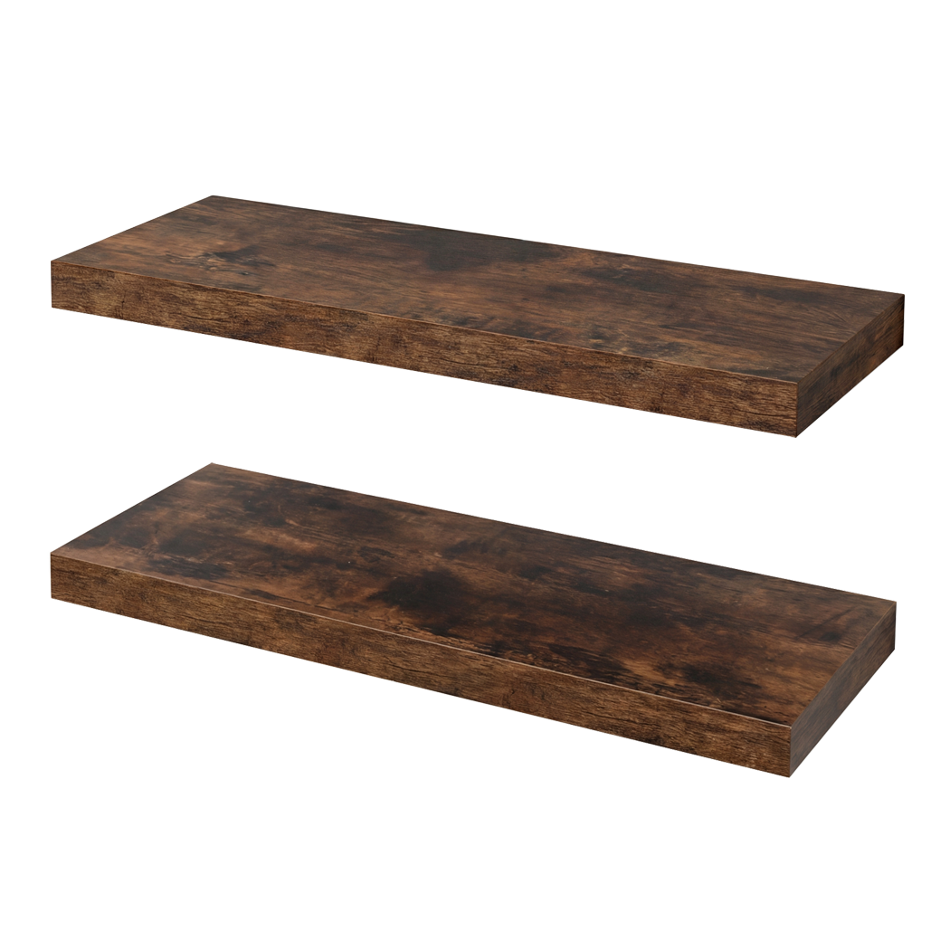 Levede Floating Wall Shelf 2 PCS Wall Mounted Shelves Book Display Storage Rack-2050059023352467464