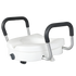 Levede Raised Toilet Seat with Handles Adjustable Height Aid Seniors White-2100034935548153864