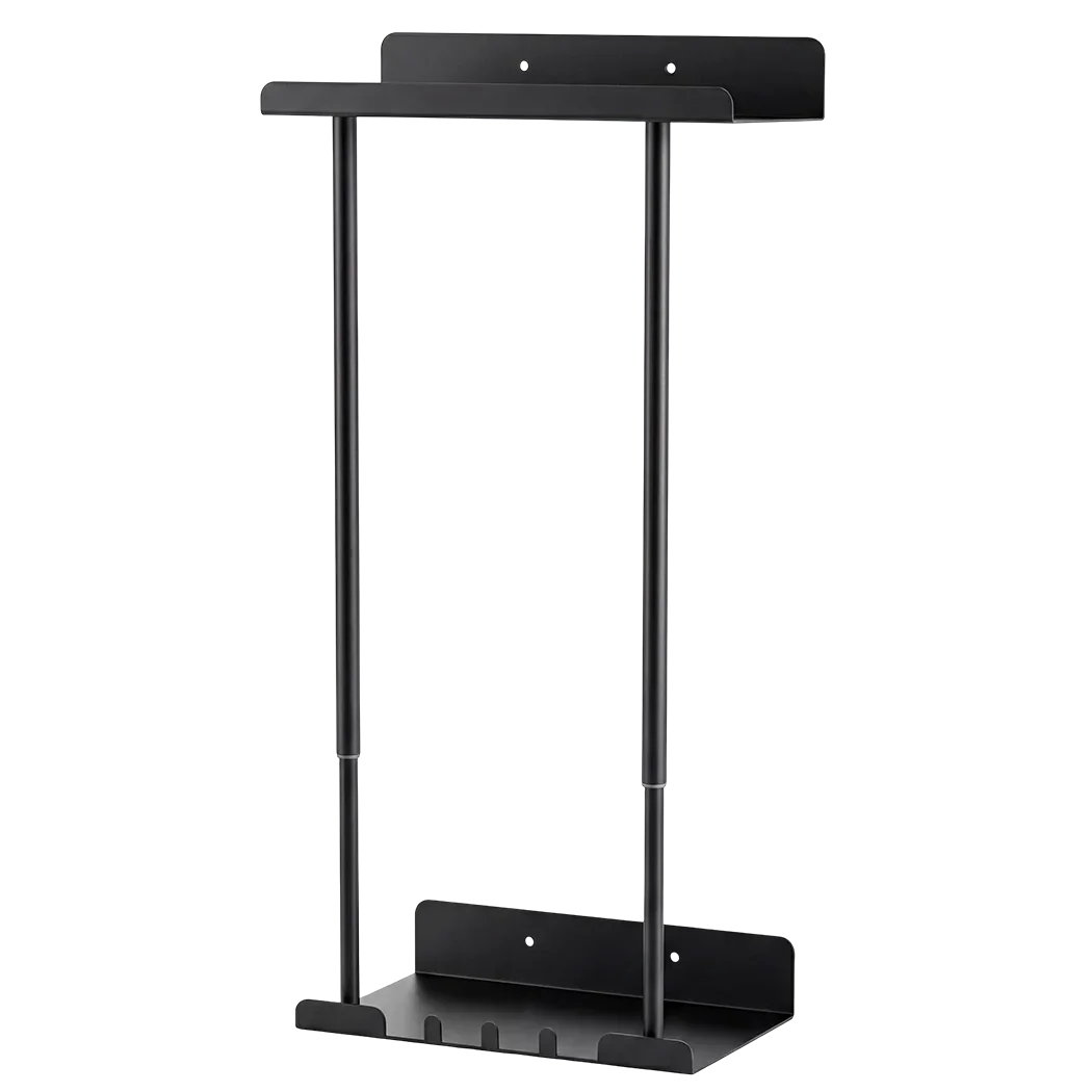 Levede Adjustable Towel Rack 3 Hooks Bathroom Towel Storage Holder Wall Mounted-2050059022261948424