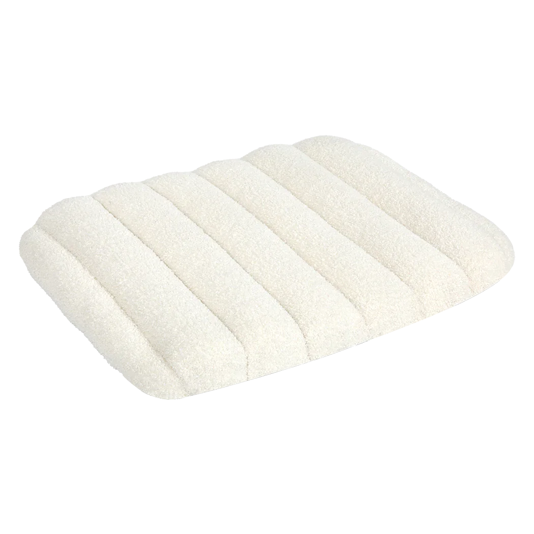 Pawz M Size Orthopedic Dog Bed with Sherpa Plush Removable Cover in White-2029387208892485640