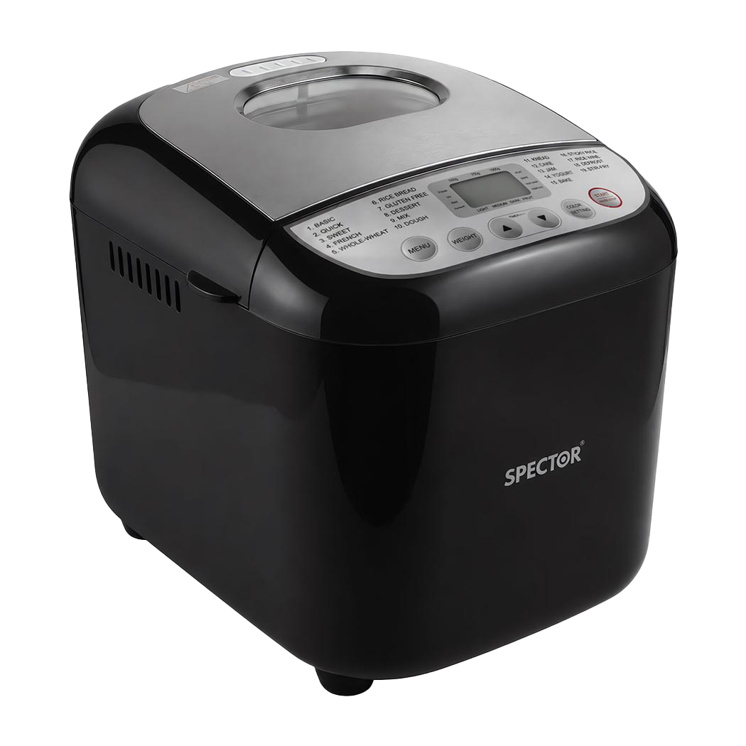 Spector 19-In-1 Automatic Bread Machine With Non Stick Pan For Home Baking Black-2109799588217688073