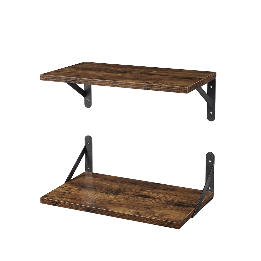 Levede Floating Shelves 2Pcs Deep Wall Mounted Rustic Storage Book Shelf Bedroom-2061251868004323336