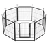 Pawz Dog Playpen 8-Panel Metal Dog Pen Tool-Free Foldable Puppy Crate Black-2100034989147164680