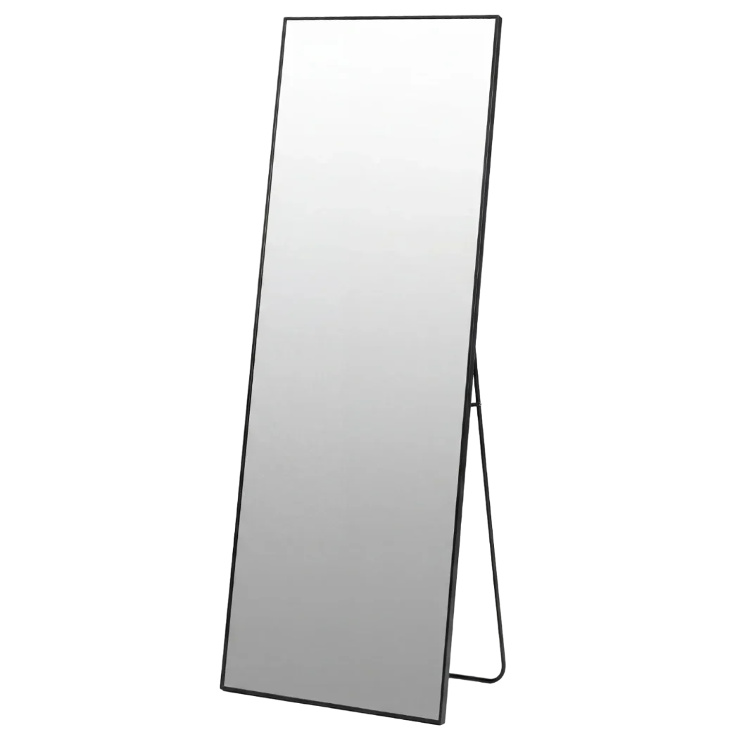 Yezi Rectangular Full Length Mirror 165x60cm Black Standing Floor Wall Leaning-2050059008307499016