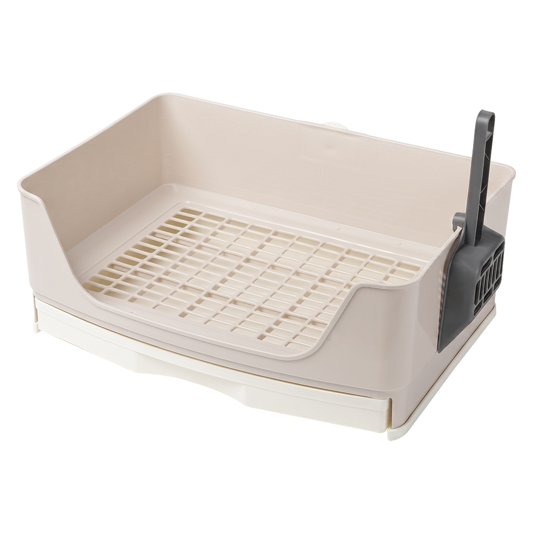 PaWz Rabbit Litter Tray Drawer Box Easy-Clean Secure for Indoor Cage Use Brown-2100034994138386440