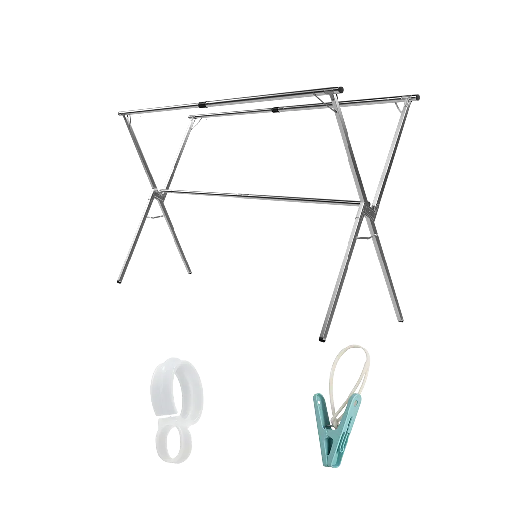 Levede Adjustable Clothes Drying Airer Foldable 150-240cm-2018816808668237832