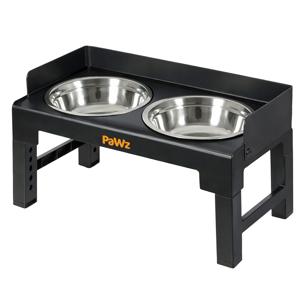 Pawz Elevated Dog Bowls Pet Feeder 6 Height Adjustable Raised Food Water Large-2050056766900801544