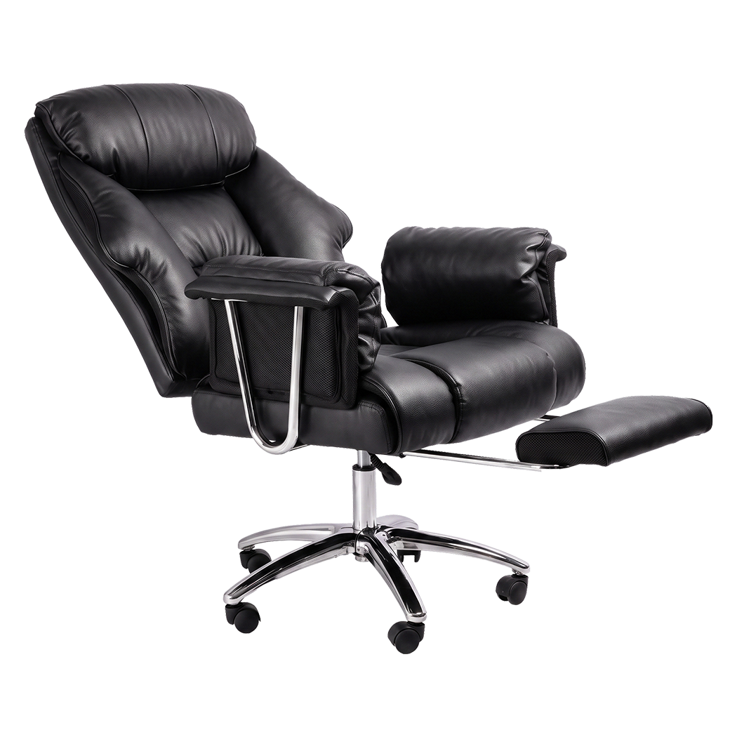 Levede Gaming Chair Ergonomic With Footrest 150°Recline for Home Office Black-2100034983728123912