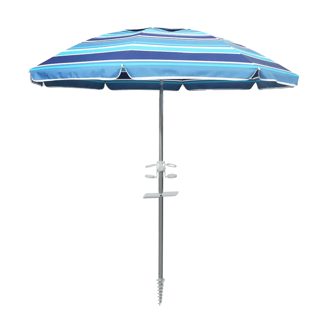Mountview 2.2M Outdoor Beach Umbrellas Sand Blue-2018816781765971976