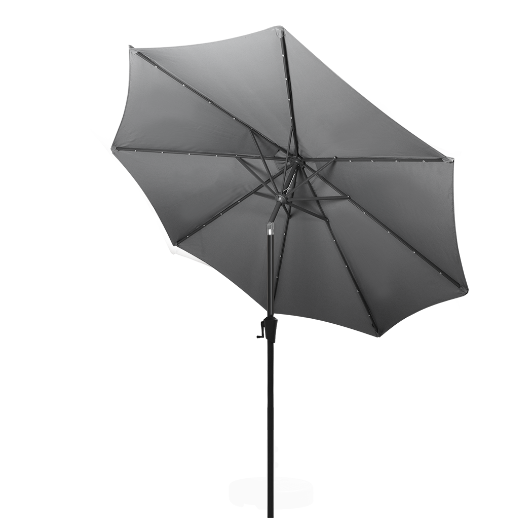 Centra 3M Outdoor Patio Umbrella Solar LED Light Grey-1950770002617569288