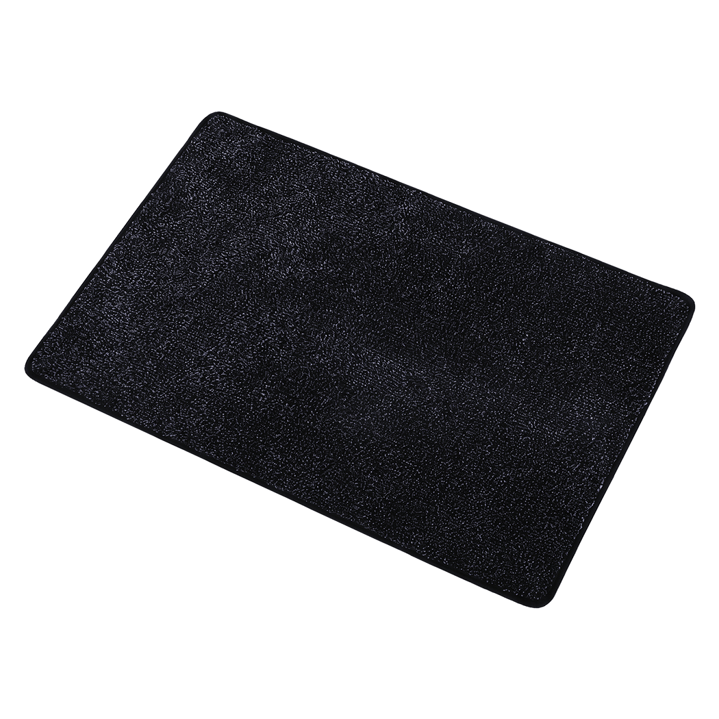 Marlow Door Mat Indoor 90x60cm Non Slip Washable Rug For Front Coal Grey-2109799592898531337