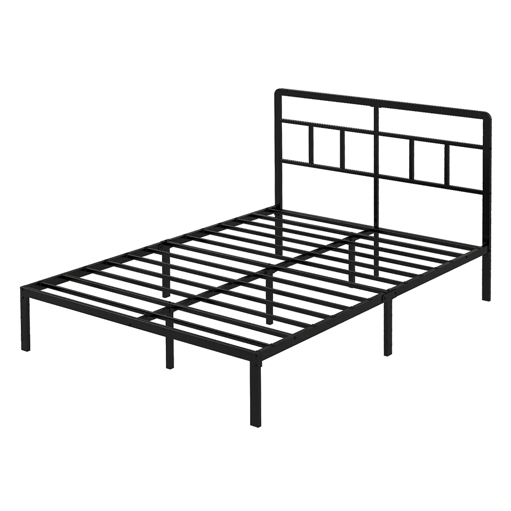 Levede Double Bed Frame Metal Base Platform Headboard Heavy Duty Mass Storage-2050056771011219464