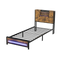 Levede Single Bed Frame Storage Headboard Industrial-2050056749062426632