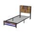 Levede Single Bed Frame Storage Headboard Industrial-2050056749062426632