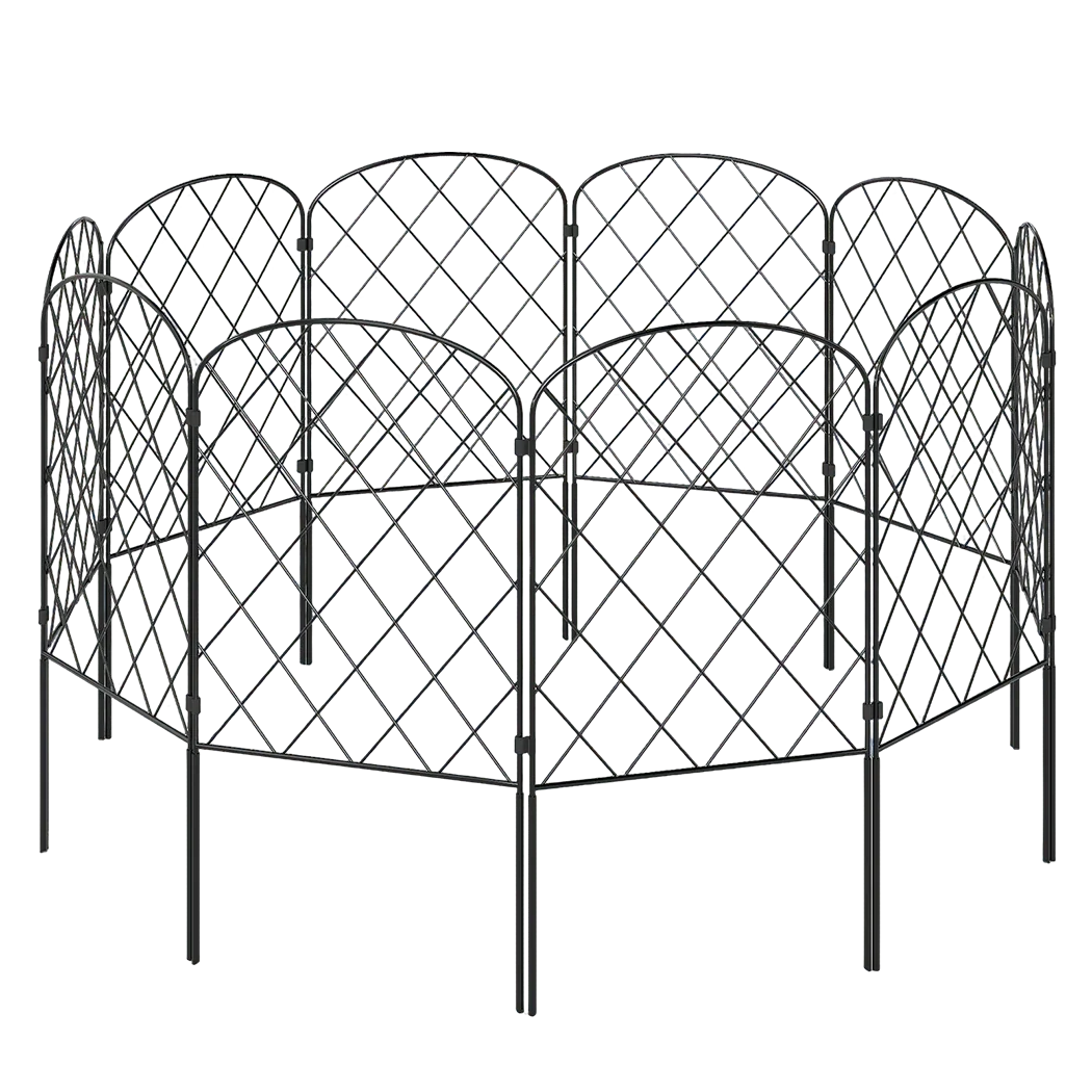 Mountview 10 Pcs Garden Fence Border Rustproof Metal-2050056905207975943