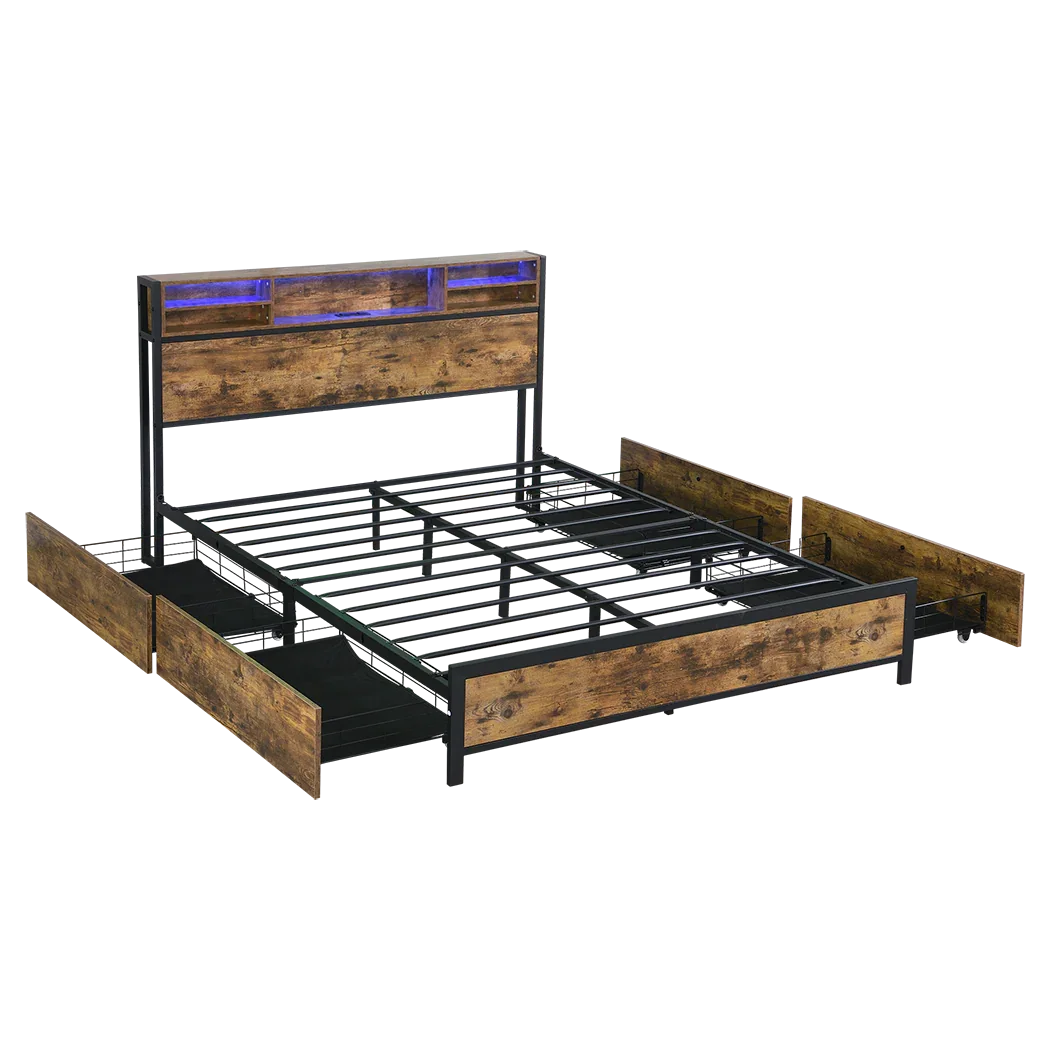 Levede bed frame queen-2006732862589636616
