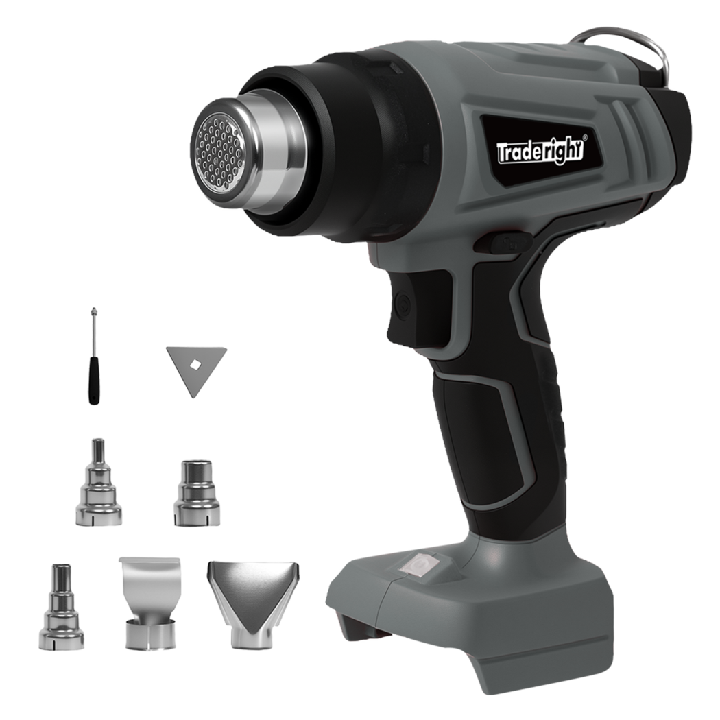 Traderight 21V Heat Gun Kit 500°C Cordless 5 Nozzles-1973194187516022792