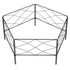 Lambu Garden Fence Panel 5 Pc Q195 Steel Rust Proof Border for Flower Beds Black-2109799601236807689